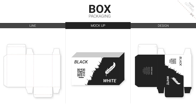 Коробка упаковки и макета высечки шаблона