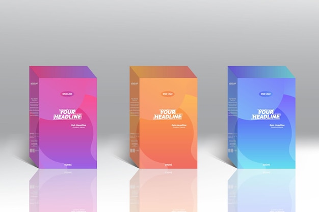 벡터 box packaging design template