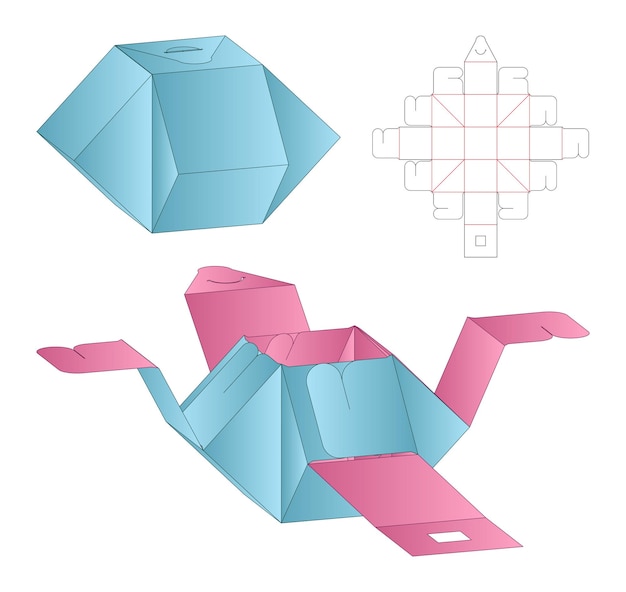 Design della confezione fustellato. mock-up 3d