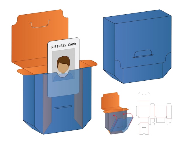 Mockup 3d di progettazione del modello fustellato di imballaggio della scatola