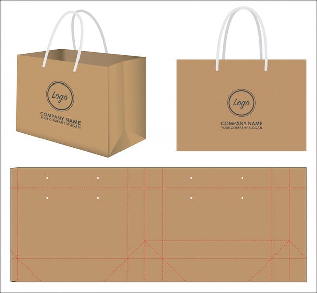 Box packaging die cut template design.