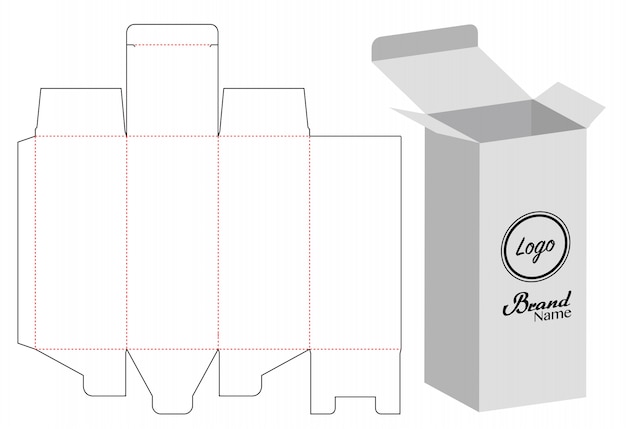 Premium Vector  Drawer box die cut template