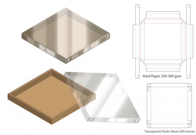 Design del modello fustellato di imballaggio della scatola.