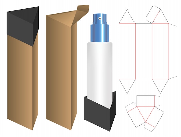 Design del modello fustellato di imballaggio della scatola