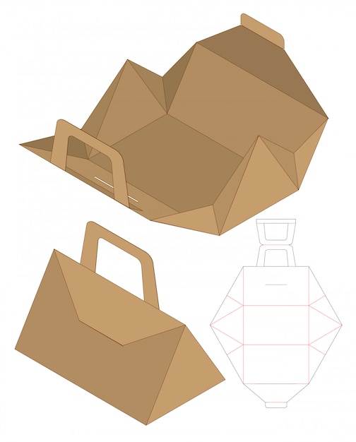 Box packaging die cut template design.