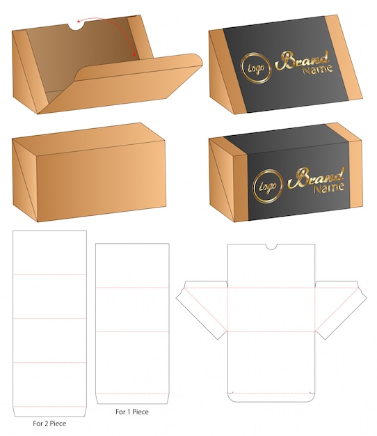 Progettazione del modello fustellato imballaggio della scatola