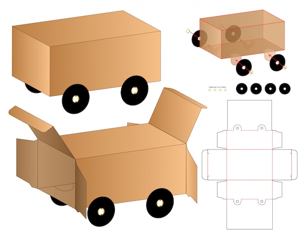 Box packaging die cut template design. 