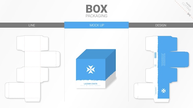 Коробка упаковки и макета высечки шаблона