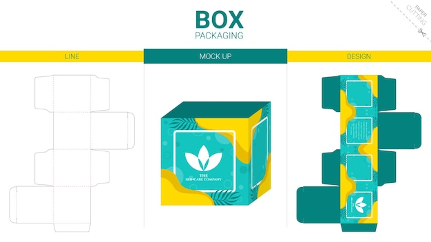 상자 포장 여름 및 모형 다이 컷 템플릿