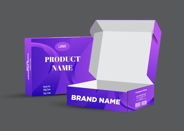 Vector a box of product name brand name brand name