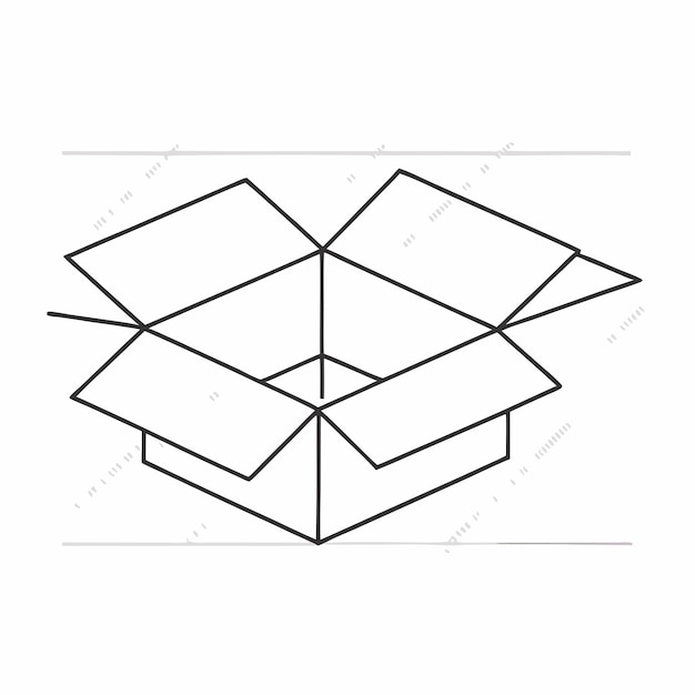 ボックスという単語が付いているボックス (Line Art Vector) 