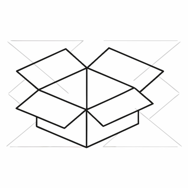 ボックスという単語が付いているボックス (Line Art Vector) 