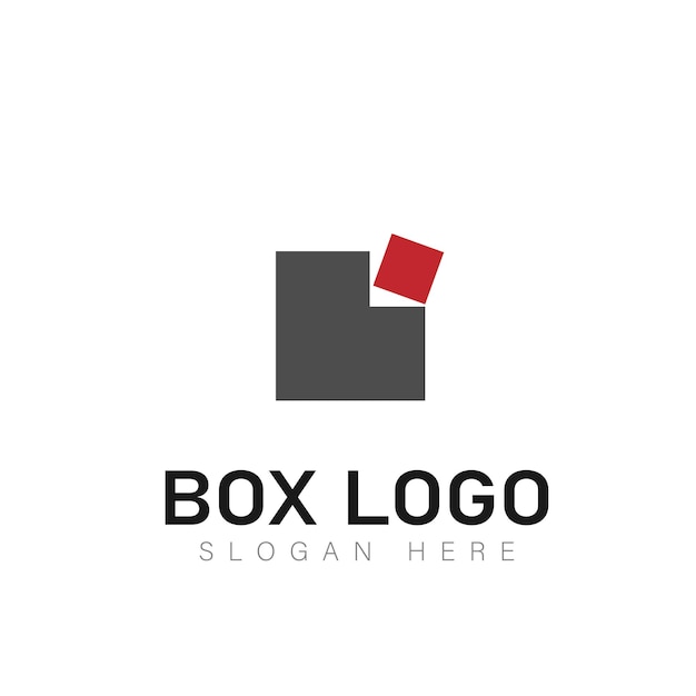 Box vector logotype Box lettering logo Cargo company box logo