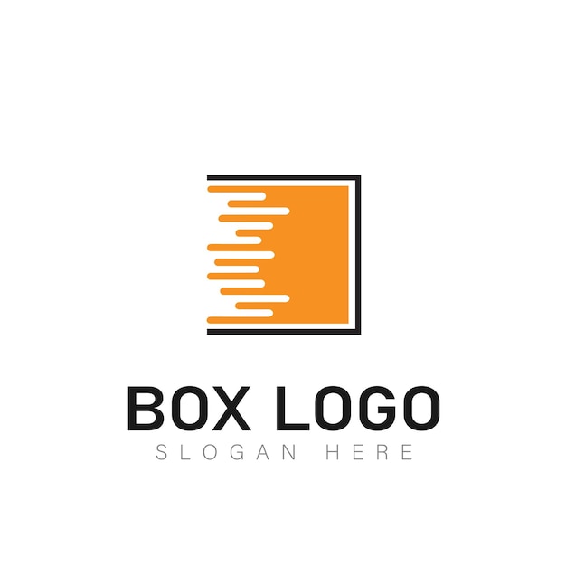 Box vector logotype Box lettering logo Cargo company box logo