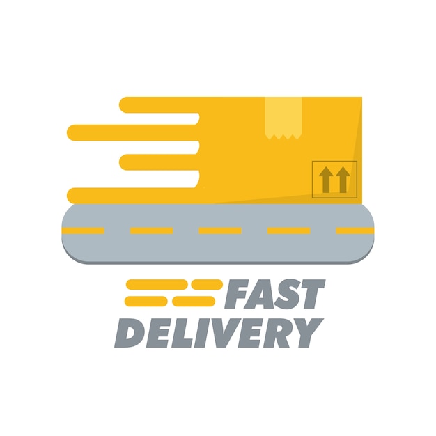 box with road to fast delivery design 