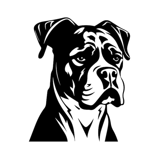 Vector boxer dog vector drawing