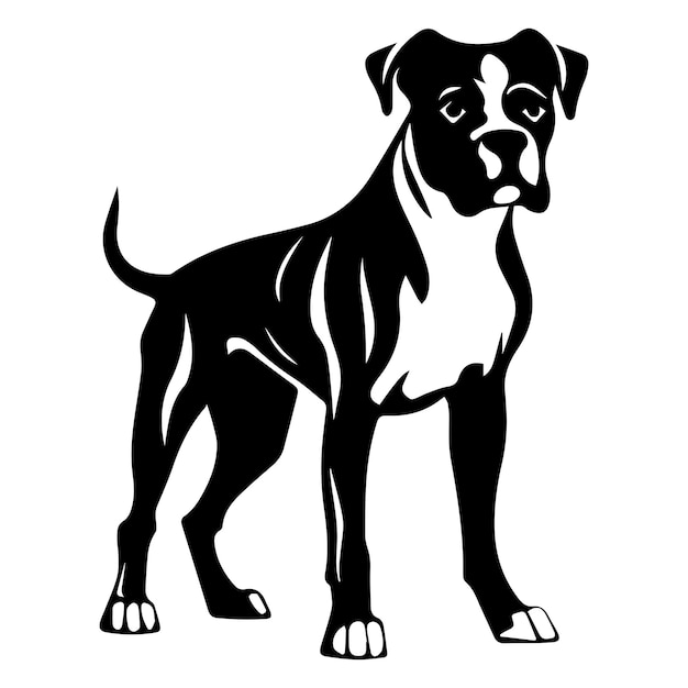 Boxer hond vector tekening