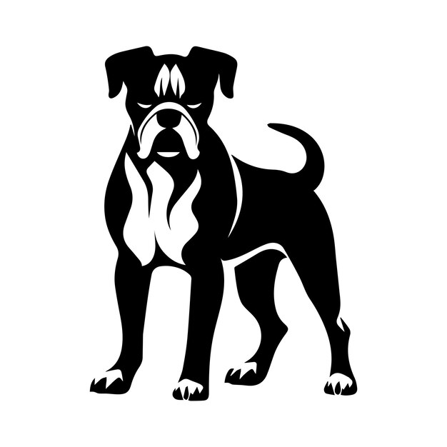 Boxer hond vector tekening