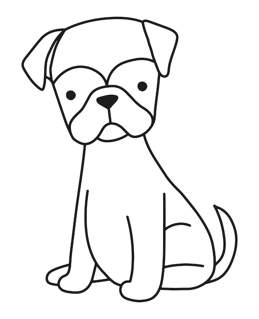 Boxer hond vectorillustratie