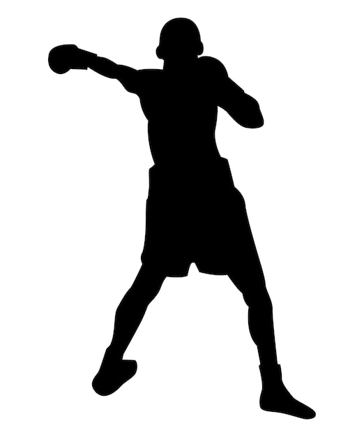 拳擊運動員的 siluet