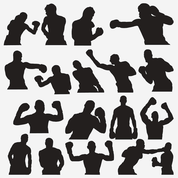 boxing 2 silhouettes