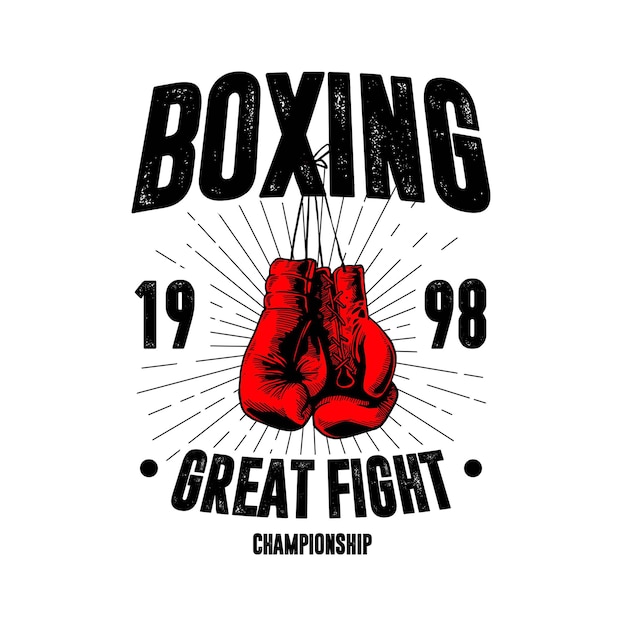 Vector boxing artwork for tshirt design