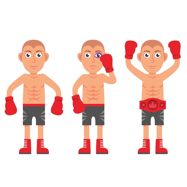 Vector boxing character illustration