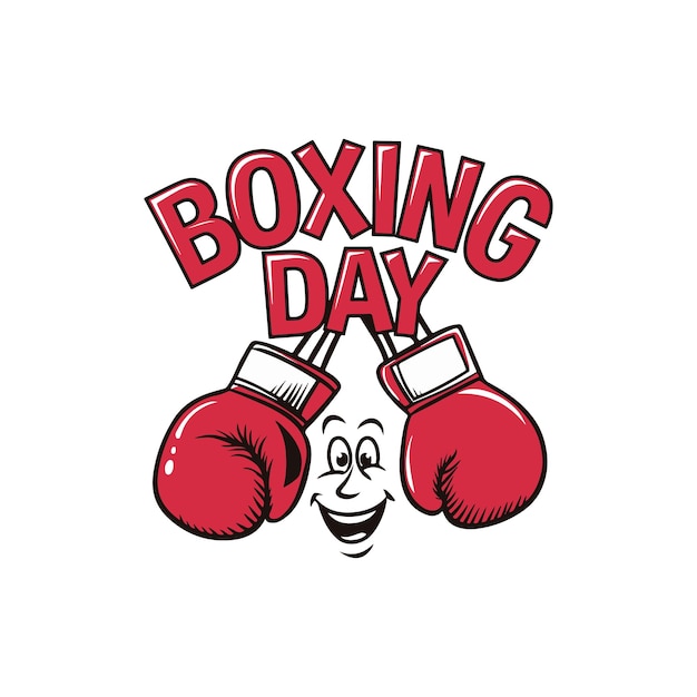 boxing day boxer vector illustration
