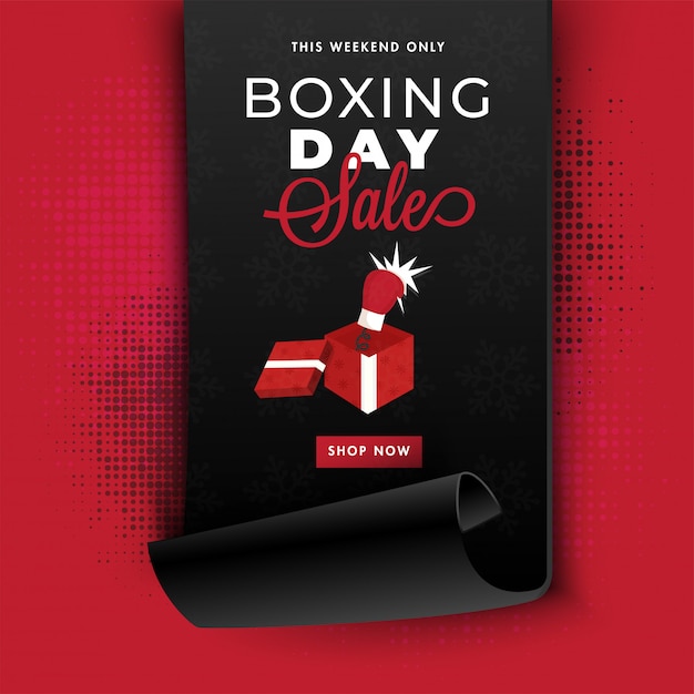 Vector boxing day concept.