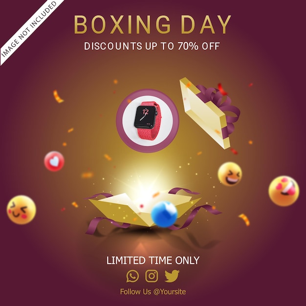 Vector boxing day product promotion event