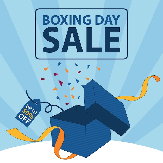 День подарков Продажи фон Happy Boxing Day событие