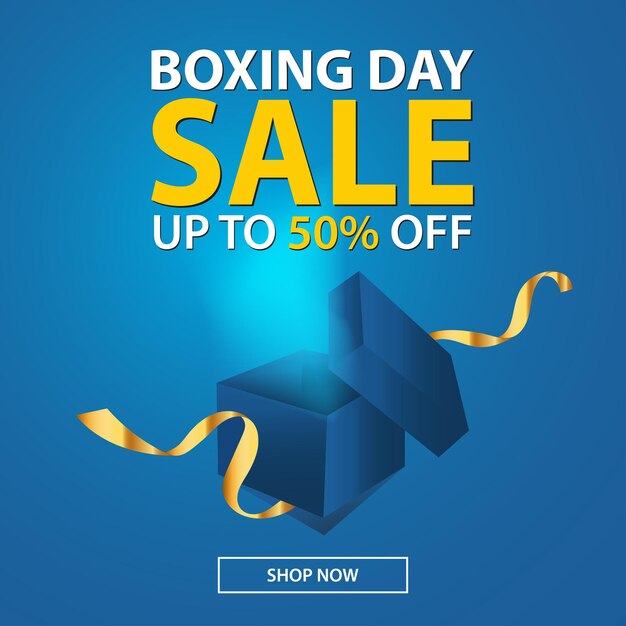 Boxing Day Sale background Happy Boxing Day vector illustration