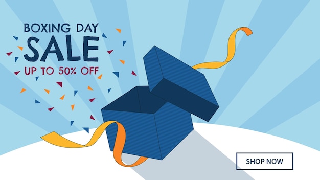 Boxing Day Sale background with copy space area Suitable to use on Happy Boxing Day event