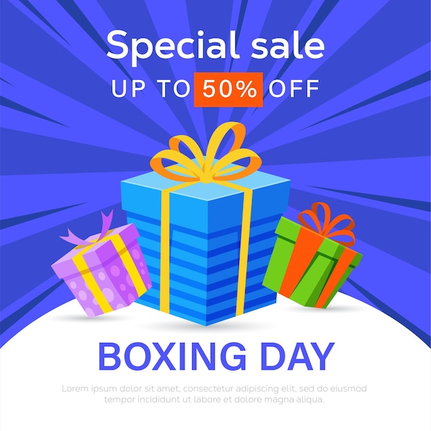 Vector boxing day sale background
