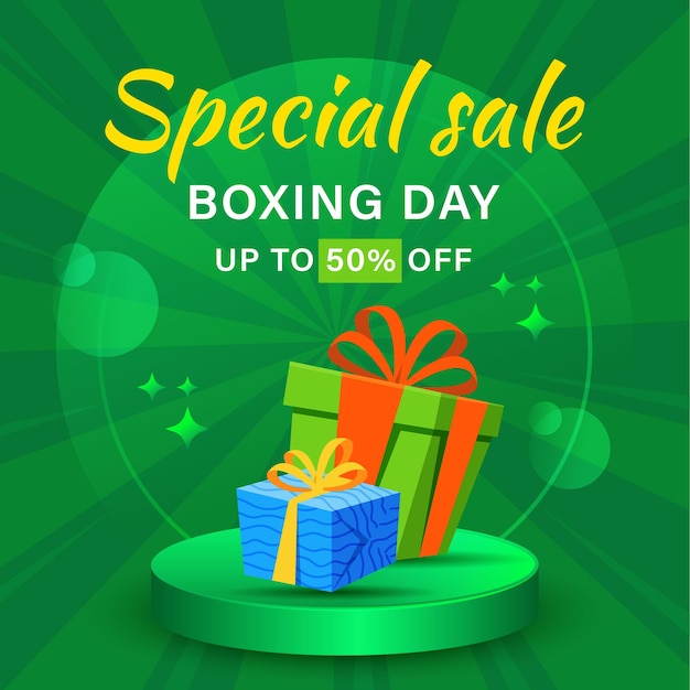 Boxing day sale background