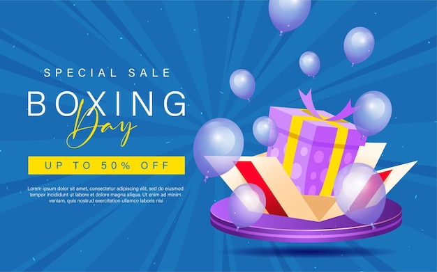 Vector boxing day sale background