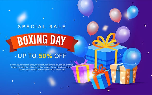 Boxing day sale background