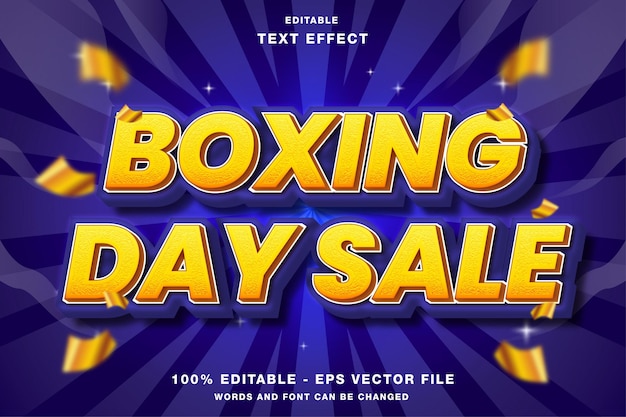 Boxing Day Sale Editable Text Effect