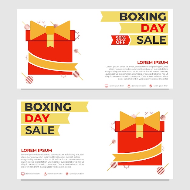 boxing day sale promotion banner template