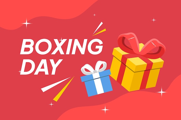 boxing day sale shopping concept colored flat vector illustration isolated