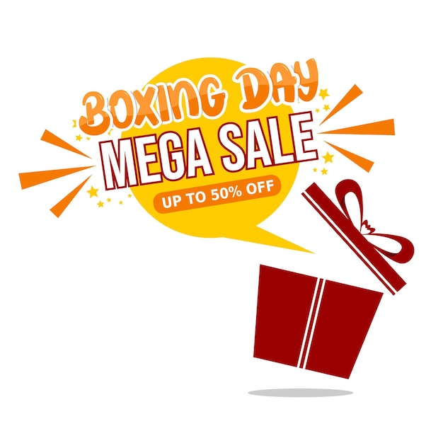 boxing day sale shopping concept template for background banner poster with text inscription