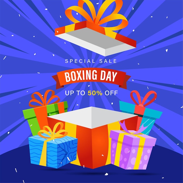 Boxing day sale and shopping sale template