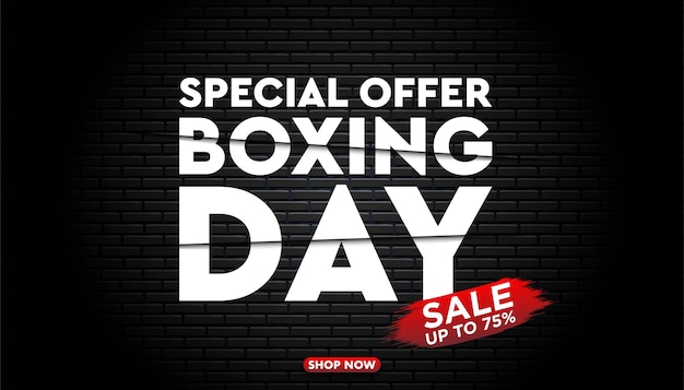 Boxing day special offer banner template.
