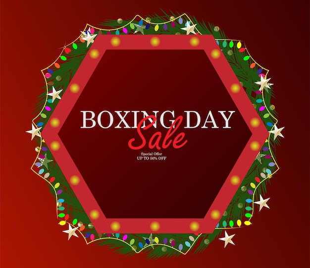 Boxing day vector illustration with boxing glove, boxing day sale concept.