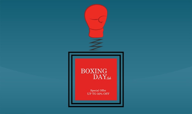 Boxing day vector illustration with boxing glove, boxing day
sale concept.