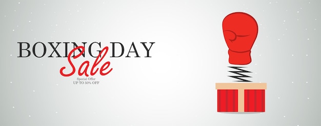 Boxing day vector illustration with boxing glove, boxing day
sale concept.