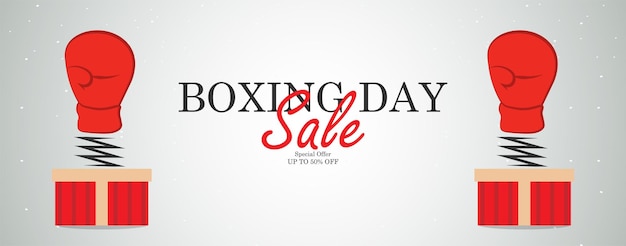 Boxing day vector illustration with boxing glove, boxing day
sale concept.