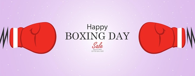 Boxing day vector illustration with boxing glove, boxing day sale concept.