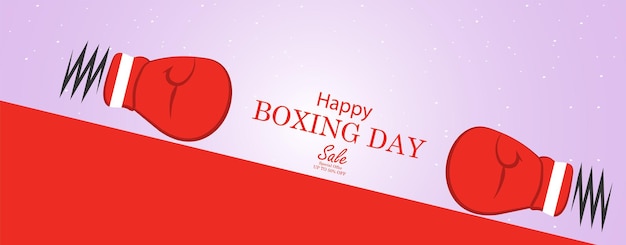 Boxing day vector illustration with boxing glove, boxing day sale concept.