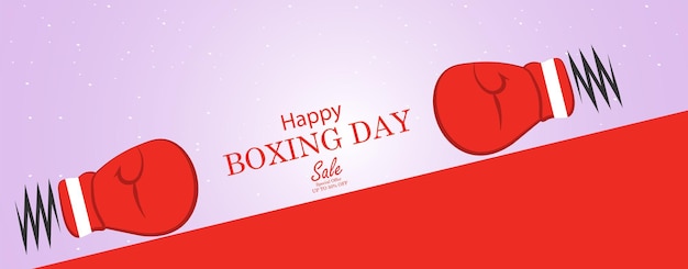 Boxing day vector illustration with boxing glove, boxing day
sale concept.